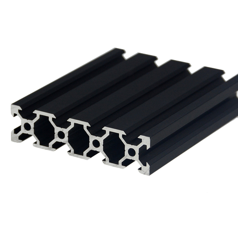 1PC BLACK 2080 V-Slot European Standard Anodized  Aluminum Profile Extrusion 100-800mm Length Linear Rail for CNC 3D Printer ► Photo 1/6