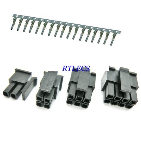 2pcs Micro-Fit 3.0 mm connector dual rows Male Housing 2x1  2Pin 4 6 8 10 12 14 16 18 20 22 24 Pin Female Terminal ► Photo 1/1