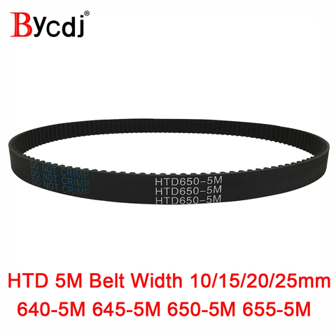 Arc HTD 5M Timing belt C=640/645/650/655 width10/15/20/25mm Teeth 128/129/130/131  synchronous Belt 640-5M 645-5M 650-5M 655-5M ► Photo 1/1