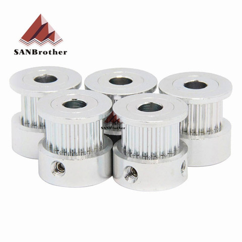 1PCS GT2 20 Tooth Timing Pulley Aluminum 3D Printer Parts 2GT 20teeth Bore 5mm Width 6mm Part Synchronous Wheel Gear ► Photo 1/2