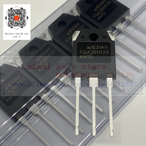 [5pcs/1lot]100%New original: FGA25N120ANTDTU-F109 FGA25N120ANTDTU FGA25N120ANTD FGA25N120 FGA25N120AN 25N120-IGBT 1200V 50A 312W ► Photo 1/5