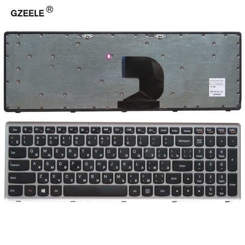 Russian laptop keyboard for LENOVO Z500 Z500A Z500G series  RU layout with silver frame notebook replace laptop Keyboard ► Photo 1/4