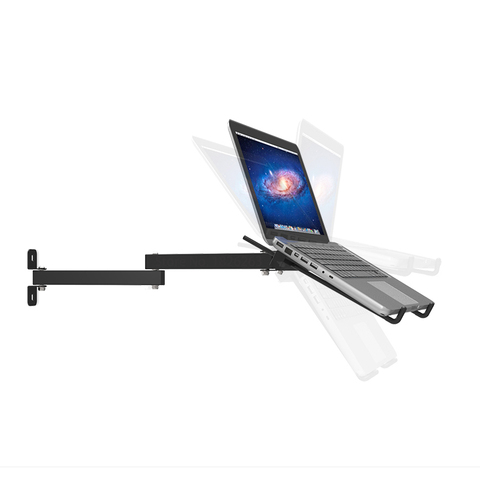 Foldable Wall Mount 17-27 inch Laptop Holder Two Arms Full Motion Laptop Cooler Retractable Notebook Hanger ► Photo 1/1