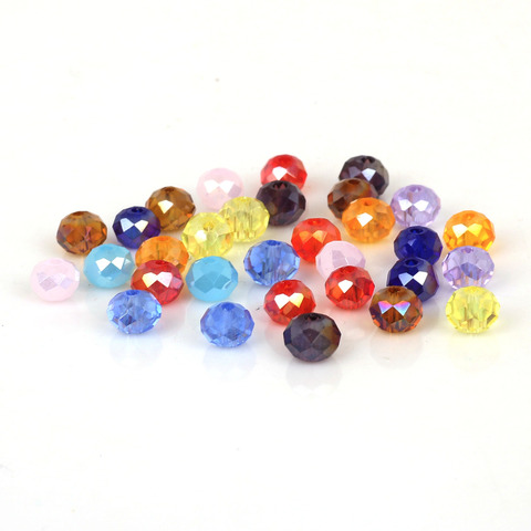 98pcs/lot 6mm Rondelle Austria faceted Crystal Beads Glass Beads Loose Spacer Beads For Jewelry Making ► Photo 1/6