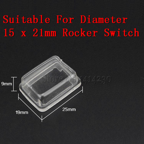 10Pcs KCD1 Transparent Waterproof Cap Waterproof Cover is Suitable For The Diameter 15 x 21mm Rocker Switch. ► Photo 1/2