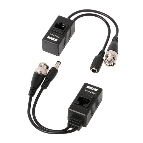 1 Pair BNC To RJ45 Passive Video Power + Audio Balun Transceiver For CCTV Camera ► Photo 1/1