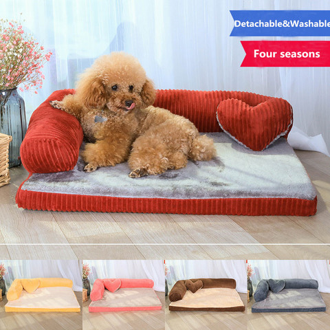 Luxury Large Dog Bed Sofa Dog Cat Pet Cushion For Big Dogs Washable Nest Cat Litter Teddy Puppy Mat Kennel Pet House S M L XL ► Photo 1/6