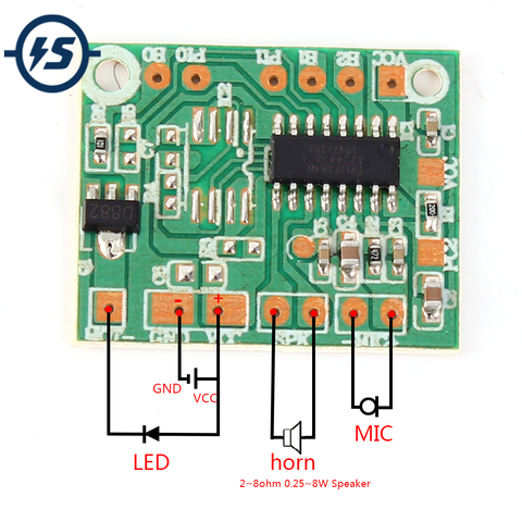 DIY Sound Module For Toy Voice Record Intelligent Playback Module Sound IC Board Voice Change Gift Accessaries DC 3V-5V ► Photo 1/6