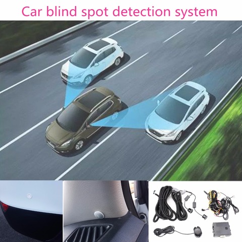 Car Blind Spot Monitoring System Ultrasonic Sensor Assist Lane Changing Tool Blind Spot Mirror Radar Detection w alarm+ led ► Photo 1/6