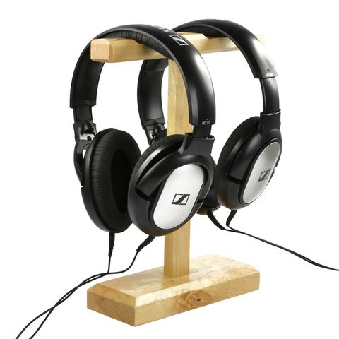 Wood Dual Headphones Stand holder for Bose QC15 QC25 Sony MDR-XB500 Shure Ultimate Ears Koss PortaPro JVC Philips Skullycandy ► Photo 1/1