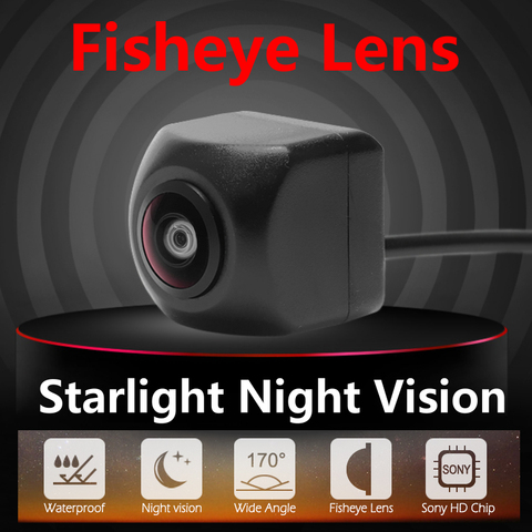 Waterproof HD 170 Degree Sony/MCCD Fisheye Lens Starlight Night Vision Car Reverse Backup Rear View Camera CCTV Parking Camera ► Photo 1/6