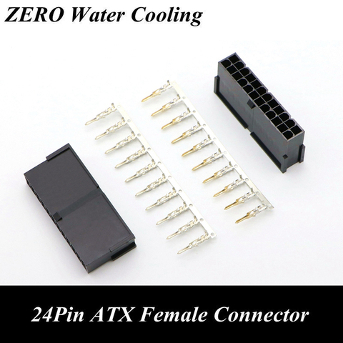 4.2mm 5559 CPU 24Pin ATX Female Connector with 25pcs Terminal Pins for PC Modding. ► Photo 1/2