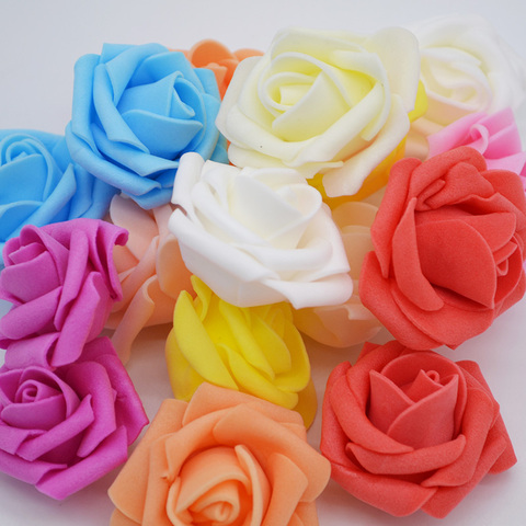 20Pcs/lot Artificial Flowers Foam Rose Flower Head Home Handmade Bouquet Wedding Party Decoration DIY Garland Decor Supplies ► Photo 1/6