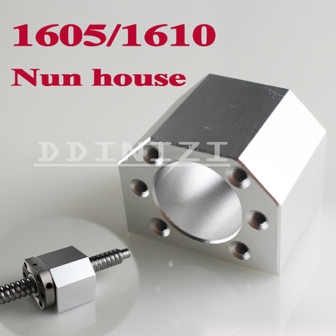 1pcs SFU1605 SFU1610 Ballscrew Nut Housing Aluminium Mounting Bracket For CNC Ballscrew Ballnut ► Photo 1/1