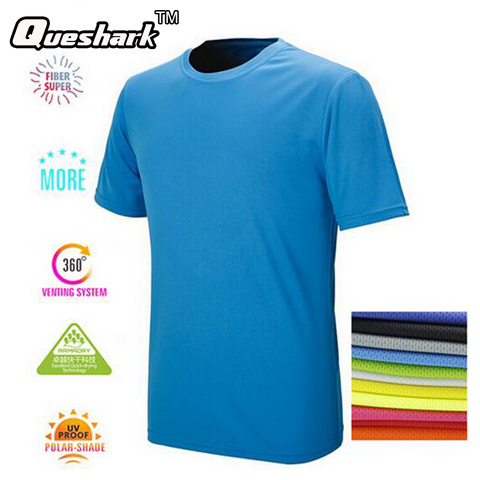 Outdoor Quick Dry T-Shirts Summer Tops Sport Shirt Mens Women Tee Shirt  For Camping Hiking 12 Color Choose S-4XL ► Photo 1/6