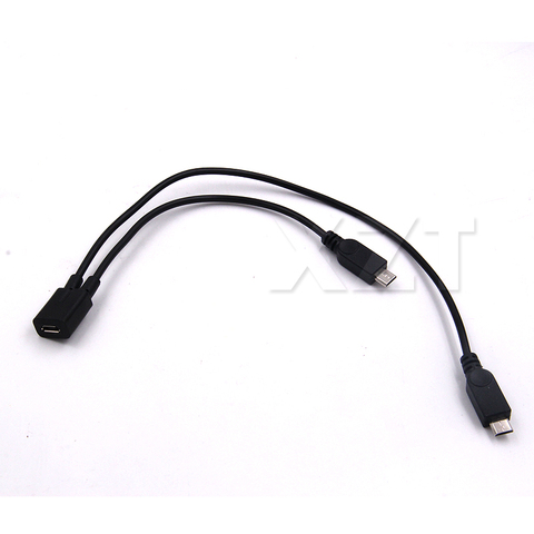 1pcs Micro USB 2.0 Y Splitter usb 1 Female to 2 Male  Data Charge Extension Cord for LG Blackberry Nokia Toshiba ► Photo 1/4