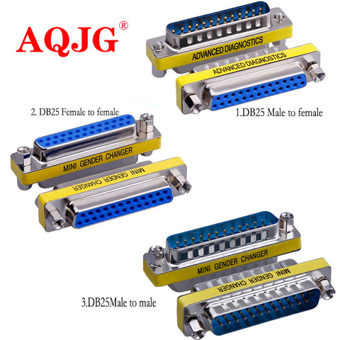 1pcs D-SUB DB25 Serial Cable Extended Adapter 25 Pin DB25 Male to Male M/M DB25 Female to Female F/F minitype Changer Connector ► Photo 1/6