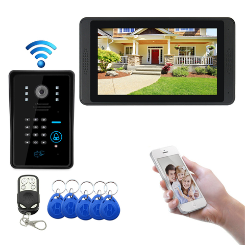 Wifi camera Video Door Phone Doorbell IP camera Support 3G/4G IOS Android for iPad Smart Phone Tablet Control alarm system kit ► Photo 1/6