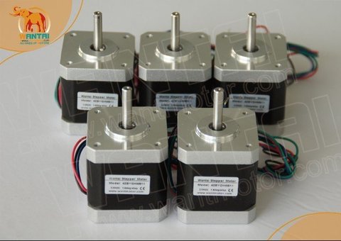 Best Selling! Wantai 5 PCS Nema 17 Stepper Motor 42BYGHW811 70oz-in 48mm 2.5A CE ISO ROHS CNC Router Mill Cut Laser Engraving ► Photo 1/1
