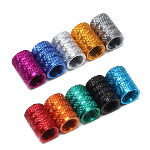 4PC Universal Dustproof Aluminium Alloy Bicycle Cap Wheel Tire Covered Car Truck Tube Tyre Bike Accessories 10 Colors ► Photo 1/6