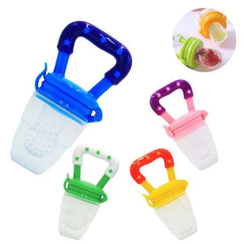 50pcs Baby Pacifier Fruit Vegetables Meat Feeder Nibbler Silicone Teething Pacifier Bag Baby Bottle Feeding Toy Nipple Supplies ► Photo 1/6