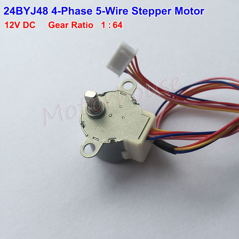 Micro Gear Stepper Motor 24BYJ48 DC 12V 4 Phase 5 wire Geared box Reduction Air Conditioner Stepping Motor Gear Ratio 1:40 ► Photo 1/3