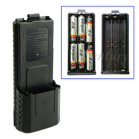 3800mAh 6xAA Battery Case Shell Black For Portable Radio Two Way Transceiver Walkie Talkie Baofeng UV-5R UV-5RE Plus TYT TH-F8 ► Photo 1/5