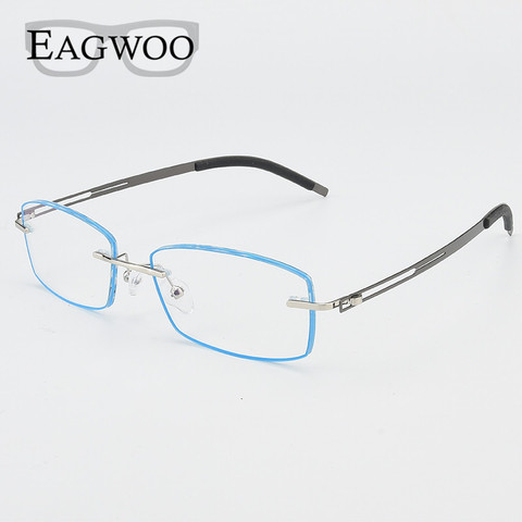 Men Rimless MR-8 Prescription Eyeglassses Rimless Reading Myopia Progressive Photochromic Glasses Spectacle  25001 ► Photo 1/1