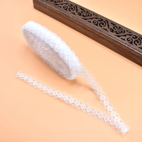 10yards beautiful cheap white lace fabric ribbon 14mm african lace fabric cotton trim DIY Embroidered Sewing wedding decoration ► Photo 1/6