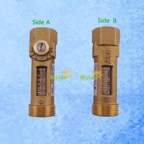 G3/4 Male* G1/2 Female Mechanical Flow Meter Reading 2-8L/min USC-MS21TA Spring flowmeter Brass Flow reader Balancing Valve ► Photo 1/1