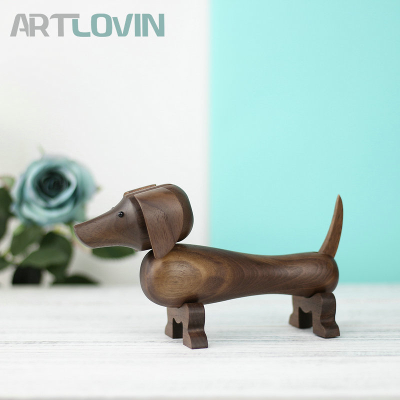 History Review On New Arrival Nordic Black Walnut Dachshund Wood Miniature Sausage Dog Figurines Home Interior Decor Ornaments Toys Long Body Aliexpress Er Artlovin Official Alitools Io - Miniature Dachshund Home Decor