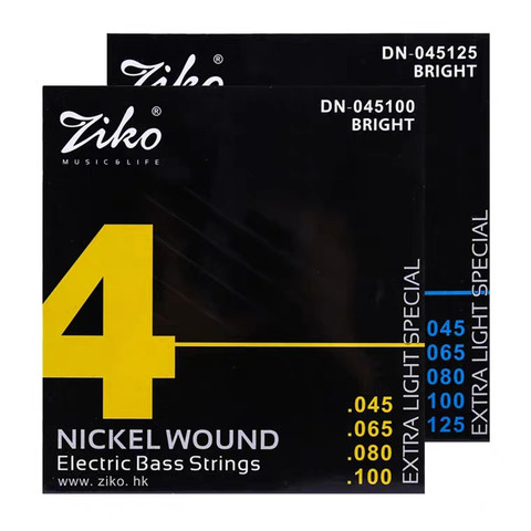 Ziko Electric Bass Guitar 4 String 5 String Bass Guitar Strings 6 Nickel Would Professional Musical Instruments ► Photo 1/6