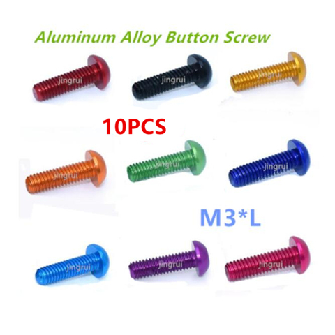 10PCS ISO7380 Aluminum screw M3*5/6/8/10/12/14/16 Aluminum Alloy Round Head Screws Hexagon Socket Button Head Screw ► Photo 1/1