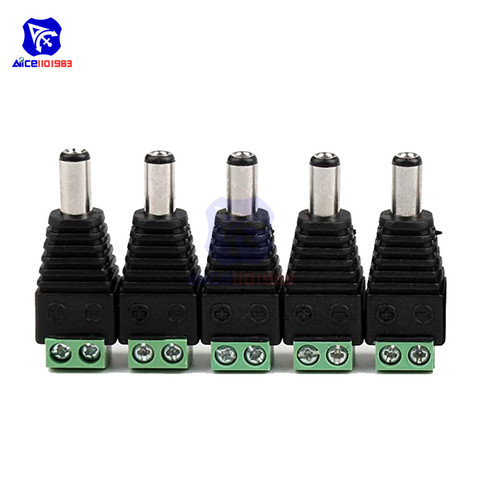 5 PCS/Lot Male DC Power Plug Jack 2.5x5.5 mm Wire Connector for CCTV Camera LED Strip Light 5.5*2.5mm DC Power Plug ► Photo 1/6