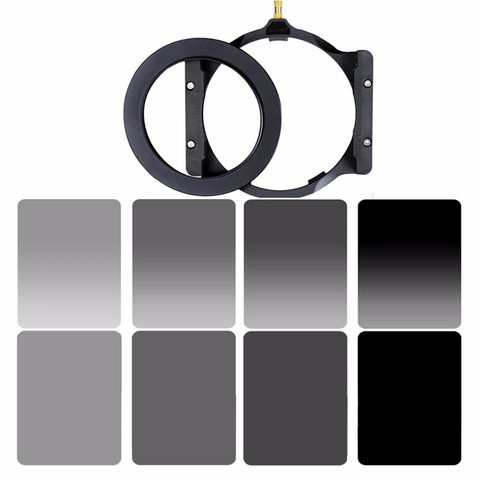 Walking Way 150*100mm square filter set kit ND Neutral Density ND2 ND4 ND8 ND16 camera filter holder & adapter ring for Cokin Z ► Photo 1/6