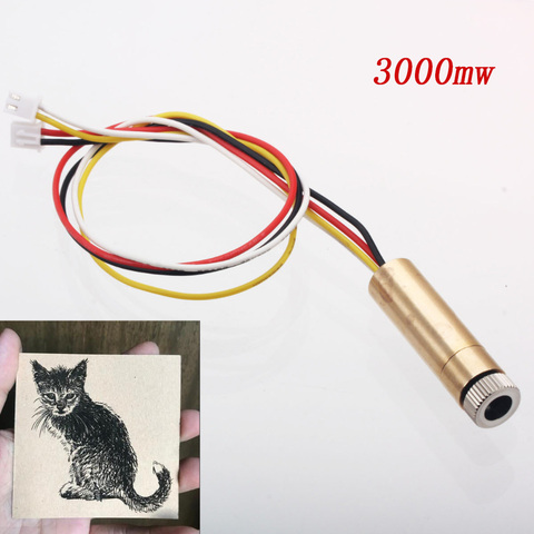 3000mw 4pin ttl/pwm control 445nm laser head replace kit for neje dk-8-kz dk-8-fkz dk-bl laser engraver ► Photo 1/6