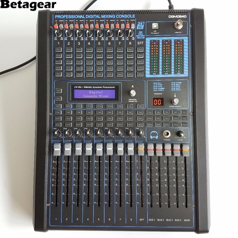 Betagear Professional digital audio mixing console 8 Channel audio mixer profissional audio equipments digital mixing desk live ► Photo 1/6
