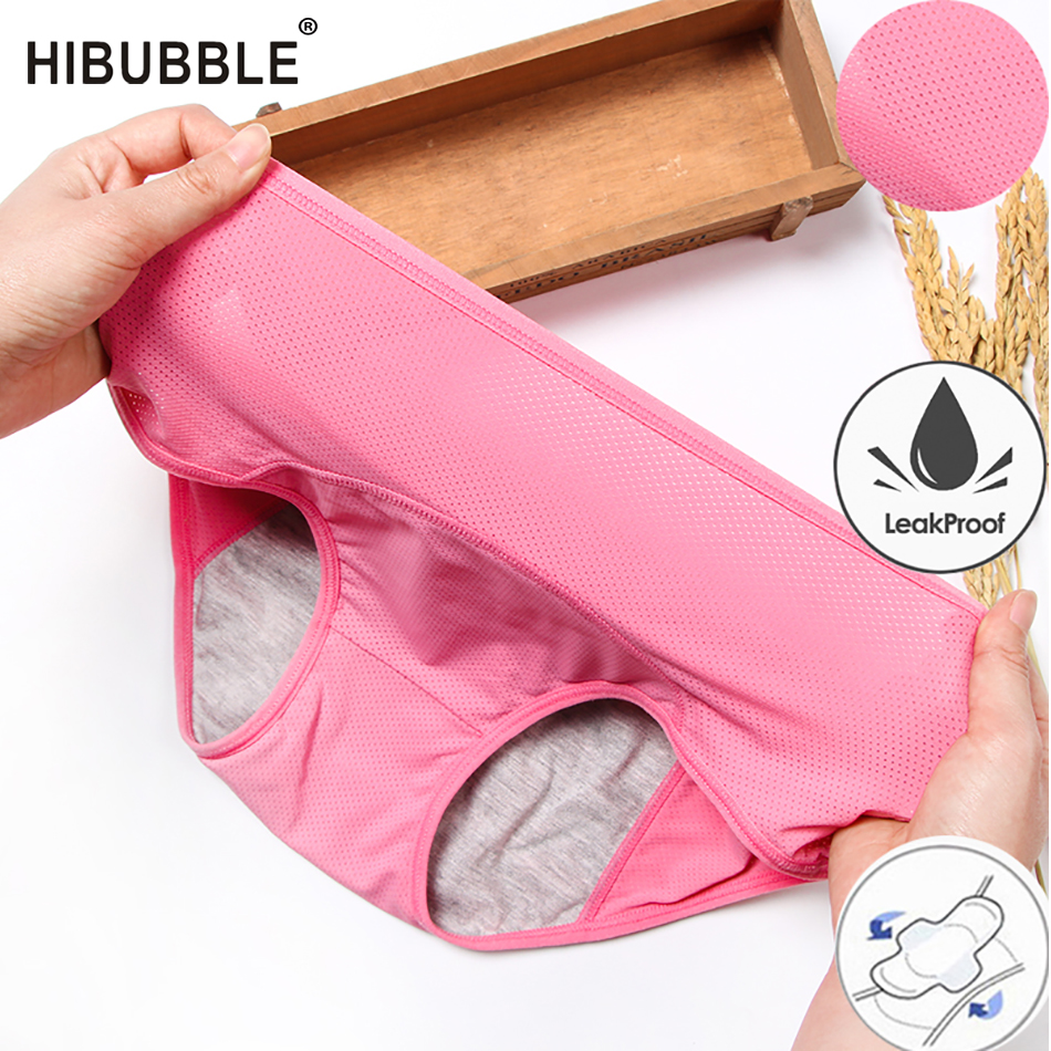 Women Menstrual Period Panties Cotton Leak Proof Seamless Briefs Underwear  Solid