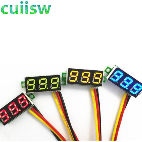 Portable Voltmeter DC0-100V Yellow Light Digital LED Panel Voltage Meter LED display (yellow) ► Photo 1/1