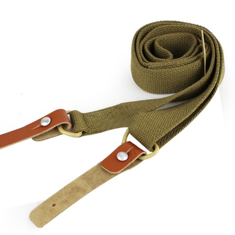 3 Colors Original Gun Sling Airsoft Military Hunting Adjustable Leather Tactical AK Rifle Strap Survival Belt Hunting Accessorie ► Photo 1/6