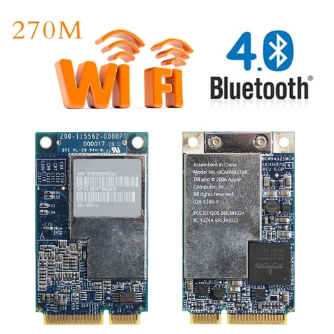 2022 High Quality 2.4G+5G 270M Dual Band LAN Wifi Wireless Mini PCI-E Wireless Network Card For Apple Laptop BCM94321MC ► Photo 1/1