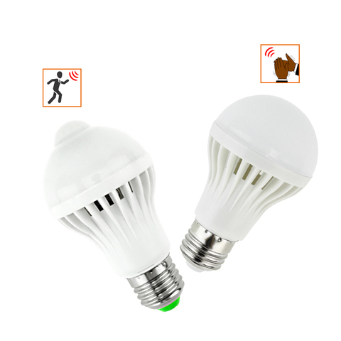 Smart PIR Led Bulb with Motion Sensor E27 5W 7W 9W 12W 15W Sound Motion Sensor Light Bulbs Lamp 220V Auto Lights for Gate Stairs ► Photo 1/1