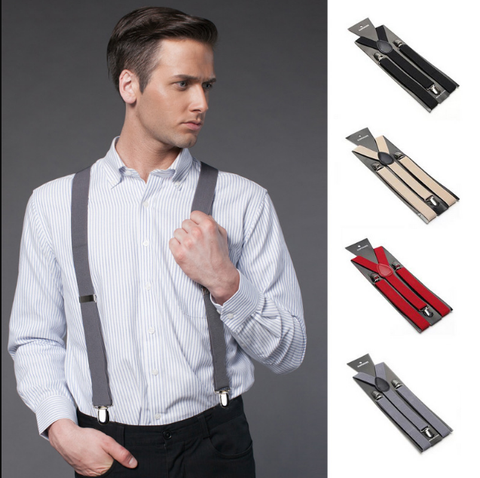 New Mens Womens Unisex Clip-on Suspenders Elastic Y-Shape Adjustable Braces Colorful For Female Male Fashion Accessory Apparel ► Photo 1/5