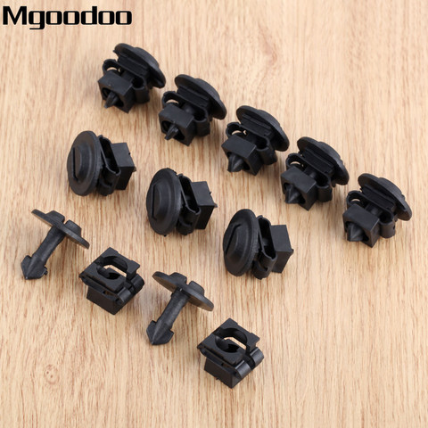 Mgoodoo 10set Car Clip Plastic Rivets Auto Fastener Clip Under Engine Cover Undertray Fitting Clip Fit For Audi A4 A6 Volkswagen ► Photo 1/6