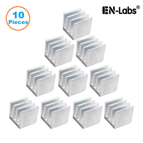 En-Labs 10pcs Silver 10x10x10mm Aluminum Heat Sink Radiator Heatsink,Electronic Chip Cooling Radiator Cooler for IC MOSFET SCR ► Photo 1/4