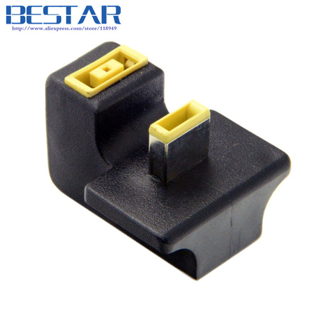 Rectangle Port Male to Female Extension Charger Power Adapter 180 Degree Angled For Lenovo ThinkPad Carbon Laptop ► Photo 1/6