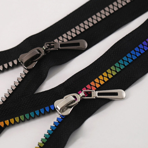 80cm NO.8# Resin Zippers metal zipper Slider Multi-color Teeth Separating down coat Zippers for DIY Sewing Crafts Coats Jacket ► Photo 1/6
