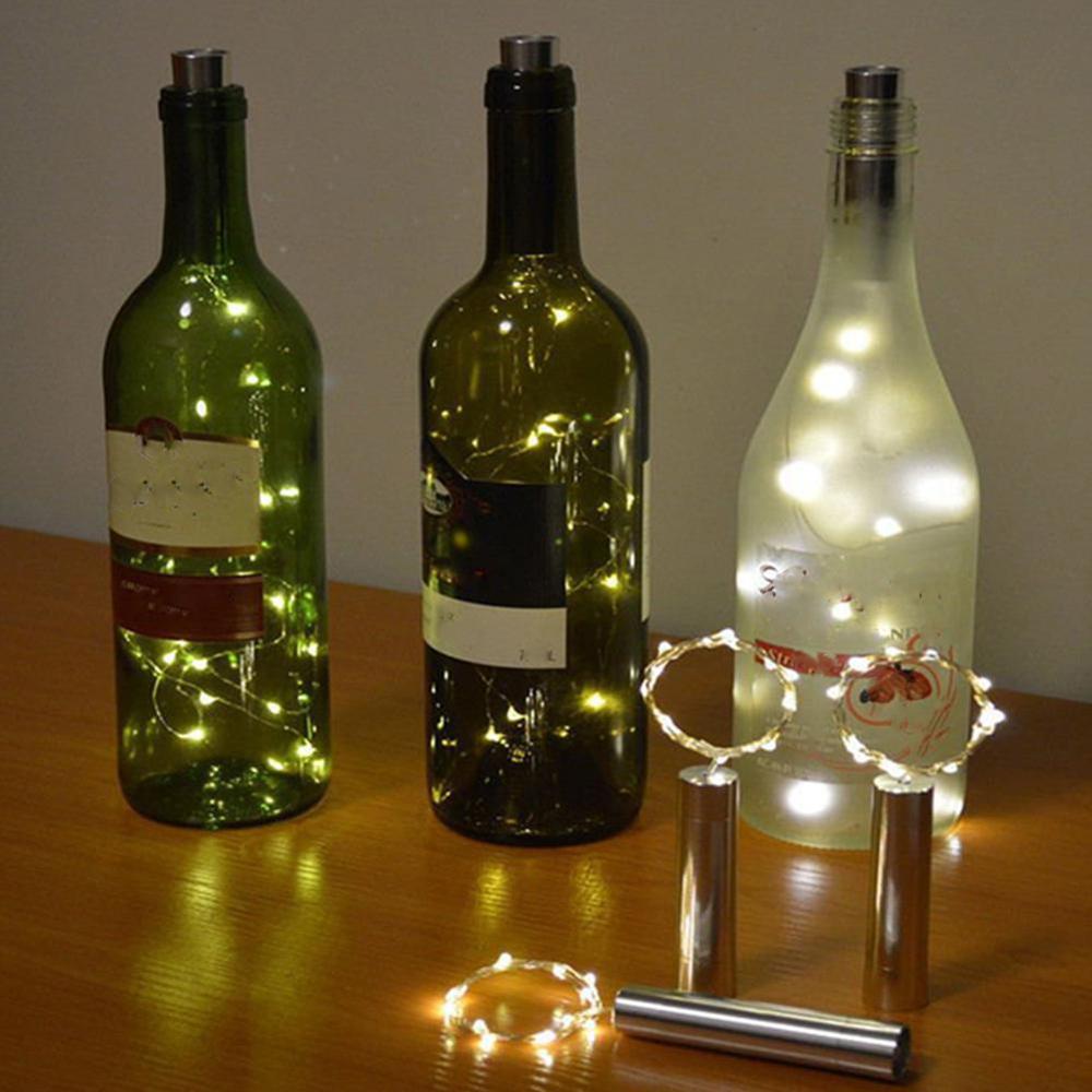 Lot 10/20 20-Leds Cork Shaped Lights String Wine Bottle Lamp Party Home Decor 2M
