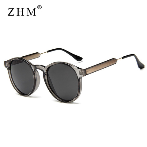 2022 Retro Round Sunglasses Women Men Brand Design Transparent