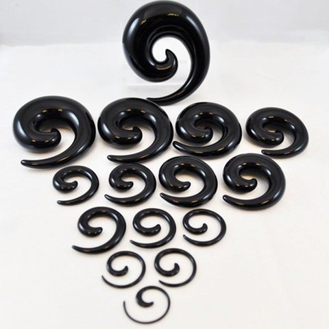 12Pcs Acrylic Spiral Ear Plug Stretching Tapers Body Jewelry Wholesale Acrylic Ear Tapers Fake Ear Expander Tunnel Set Kit ► Photo 1/6